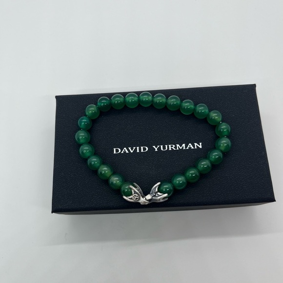 David Yurman Green Onyx Spiritual bead bracelet 8mm - Picture 3 of 5